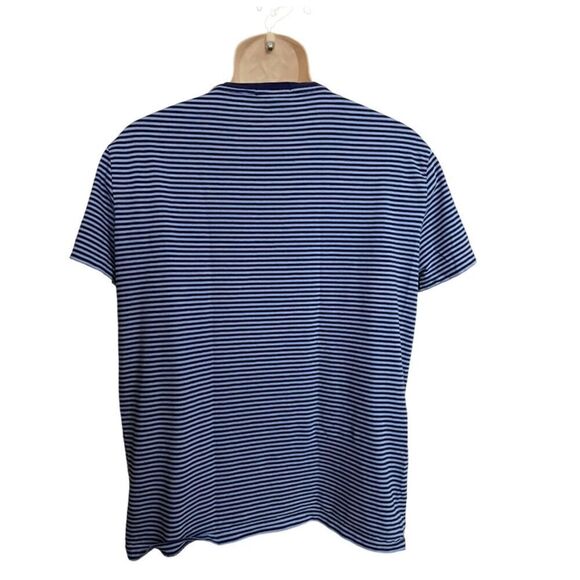Polo Ralph Lauren Striped Navy & Blue short sleeve T-Shirt Size M - Picture 3 of 8